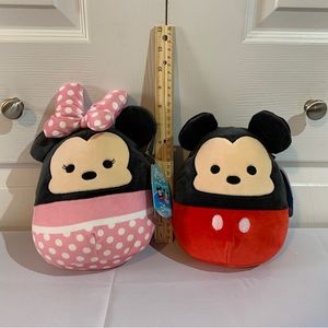 Squishmallows Set of 2 - Mickey Mouse & Minnie Mouse - NWT - 7”